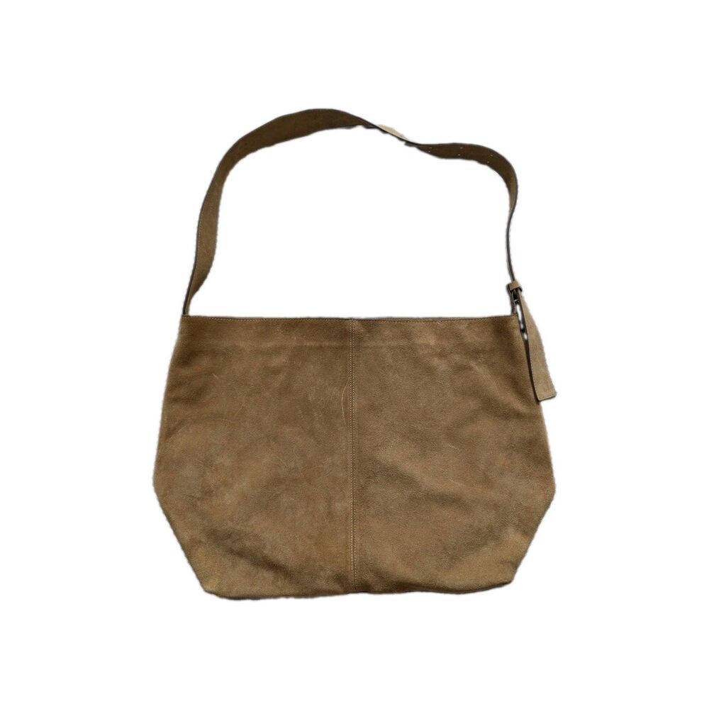 Zara Brown Suede Bag Adjustable Shoulder Strap Minimalist Capsule
